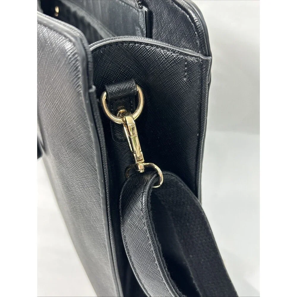 Laptop Satchel Bag Women 15.6 Inch Black Briefcase Shoulder Crossbody Travel
